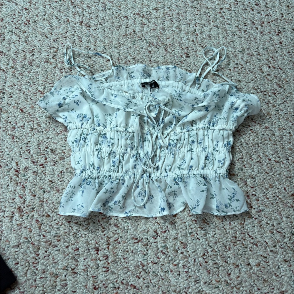 Dynamite Blue Floral Camisole Top